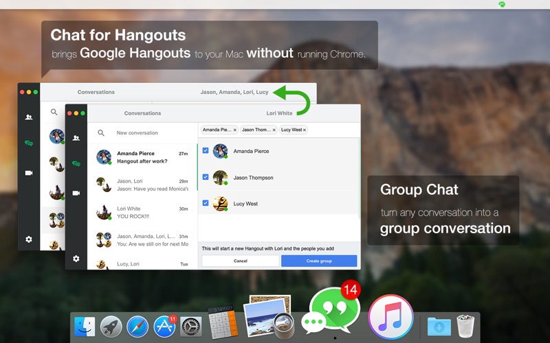 google hangouts conversation app for mac